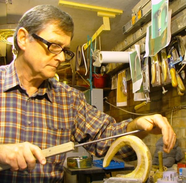 Stickmaker Joe Musialowski at work