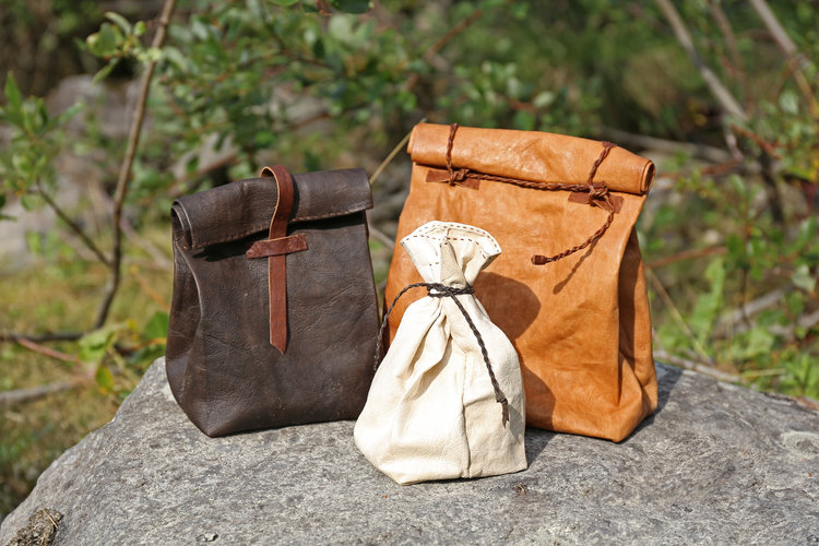 Reindeer leather, thin and strong, makes beautiful bags and clothes produced by traditional tannery Jutulskinn