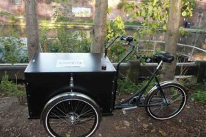 Cargo bikes collecting local food waste for anaerobic digestion and biogas