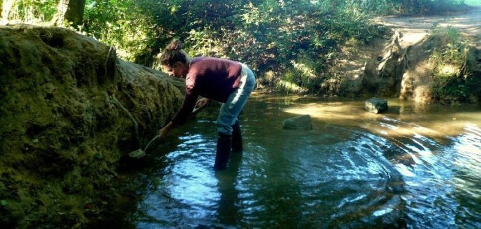 Digging your own clay is possible if you know where to look (and don't mind getting wet!)