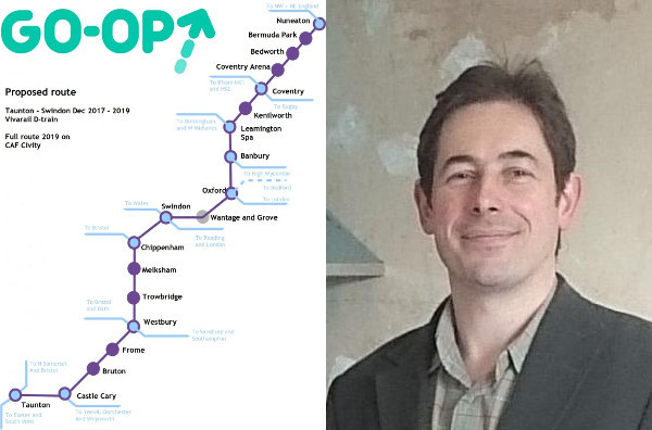 Alex Lawrie of Go-op: working to create a co-operative train line in the UK