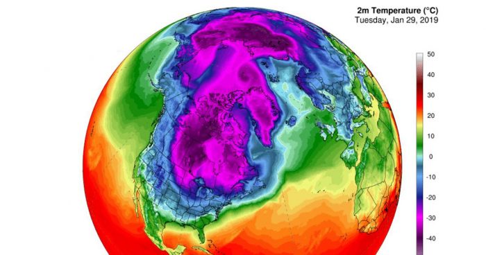 Climate crisis in action: the polar vortex in January 2019