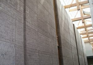 Rammed earth building