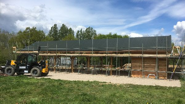 The new barn at the ELC Arlington site in East Sussex